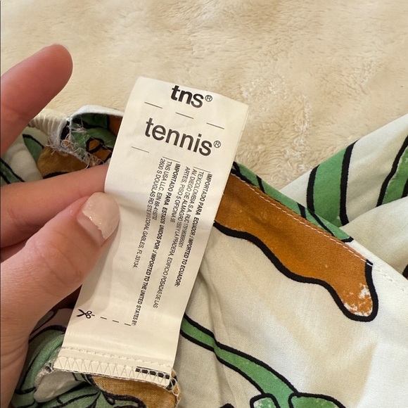 Chic Halter Maxi Dress with Green and Orange Floral Design sundress / sun dress - Picture 5 of 5